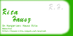 rita hausz business card